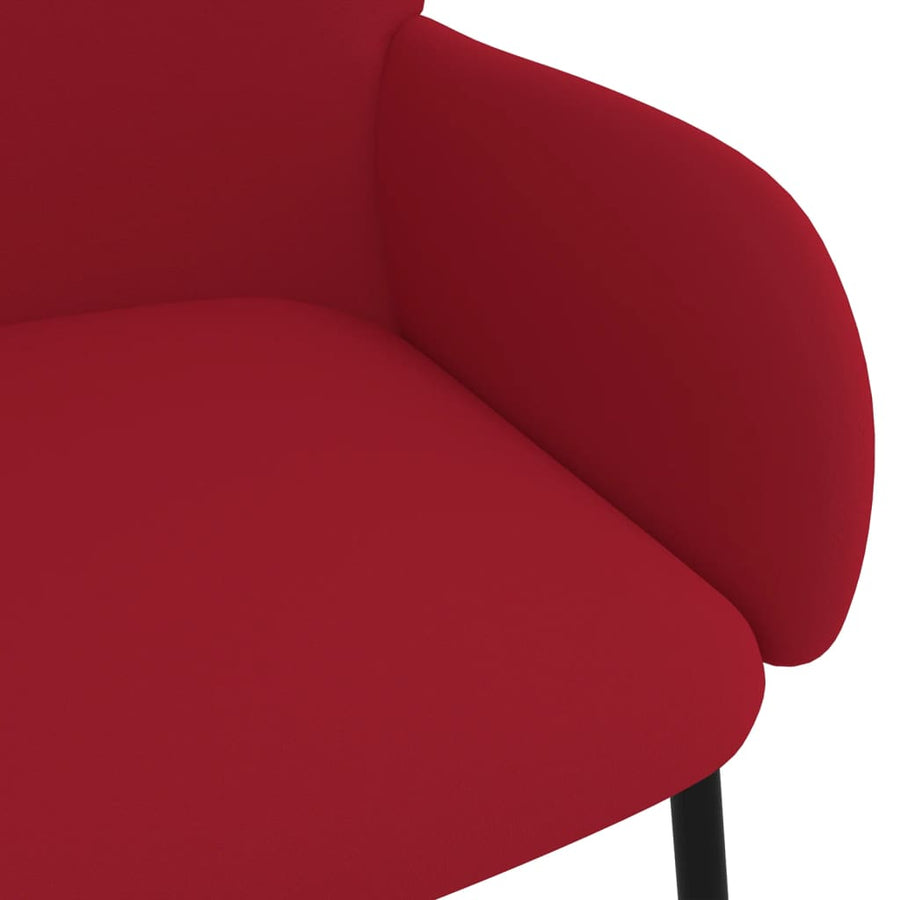 Eetkamerstoelen Fluweel Wijnrood