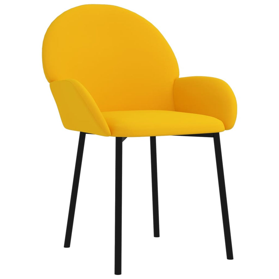Eetkamerstoelen 2 St Fluweel Geel