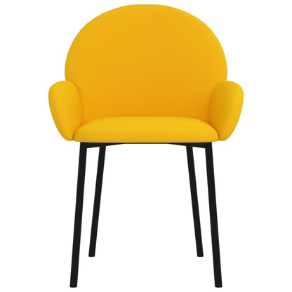 Eetkamerstoelen 2 St Fluweel Geel