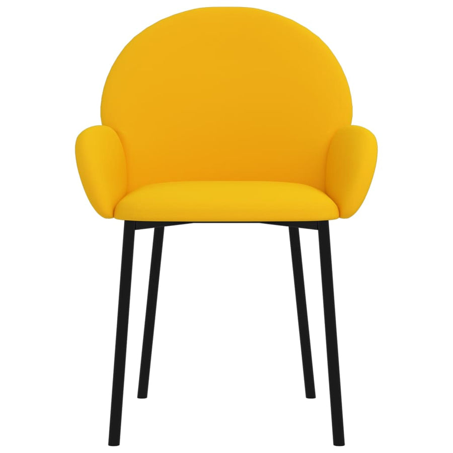 Eetkamerstoelen 2 St Fluweel Geel