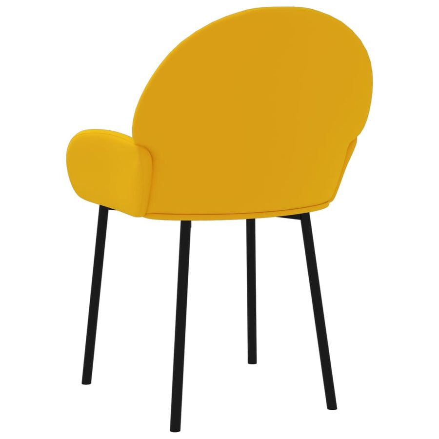 Eetkamerstoelen 2 St Fluweel Geel