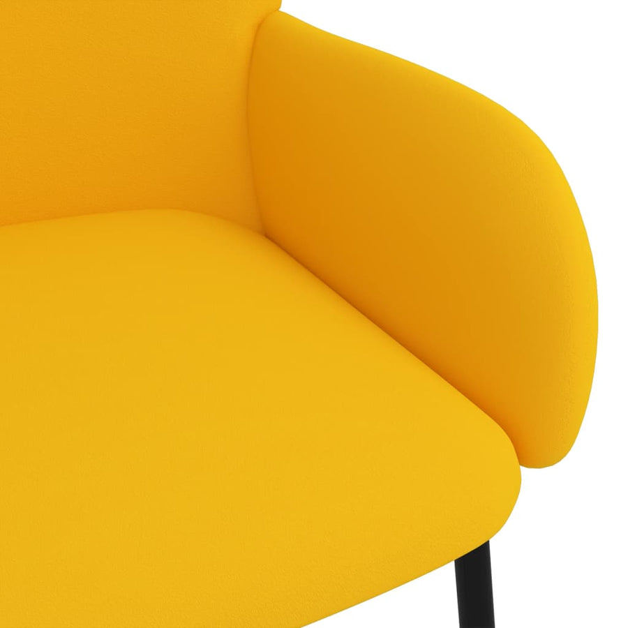 Eetkamerstoelen 2 St Fluweel Geel