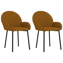 Eetkamerstoelen Fluweel Bruin