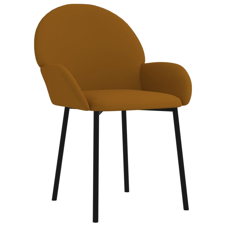 Eetkamerstoelen Fluweel Bruin