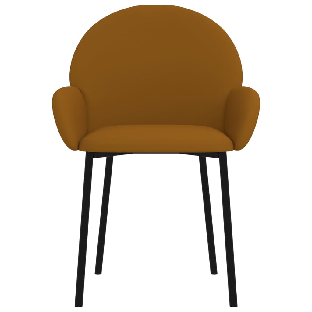 Eetkamerstoelen Fluweel Bruin