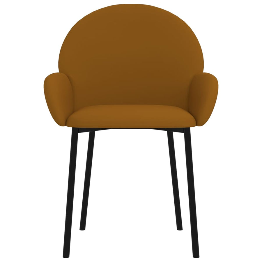 Eetkamerstoelen Fluweel Bruin