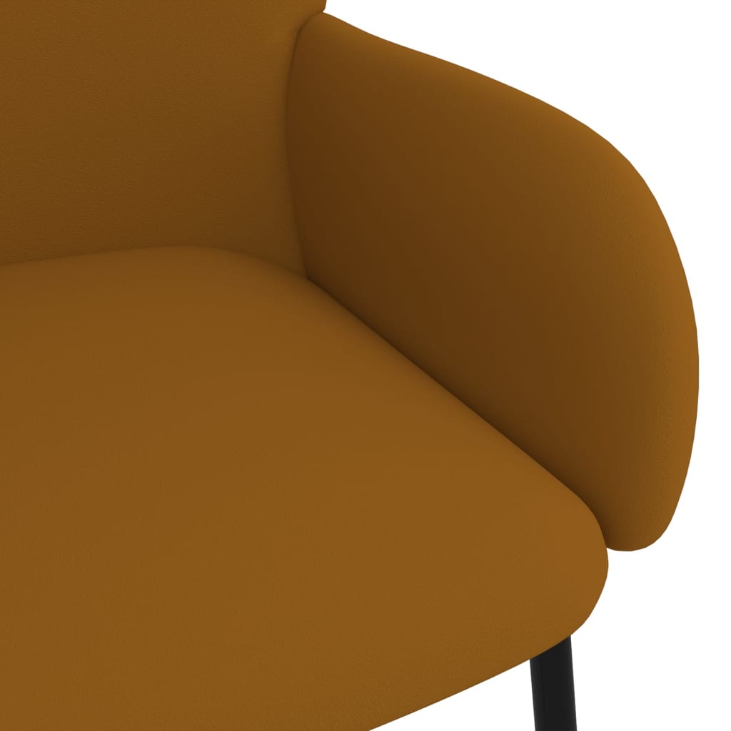 Eetkamerstoelen Fluweel Bruin