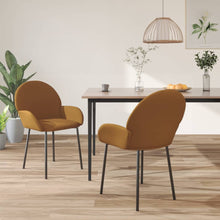 Eetkamerstoelen Fluweel Bruin