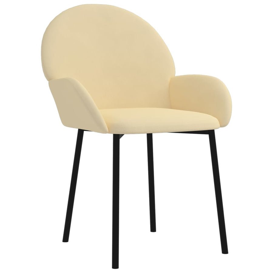 Eetkamerstoelen Fluweel Kleurig crème