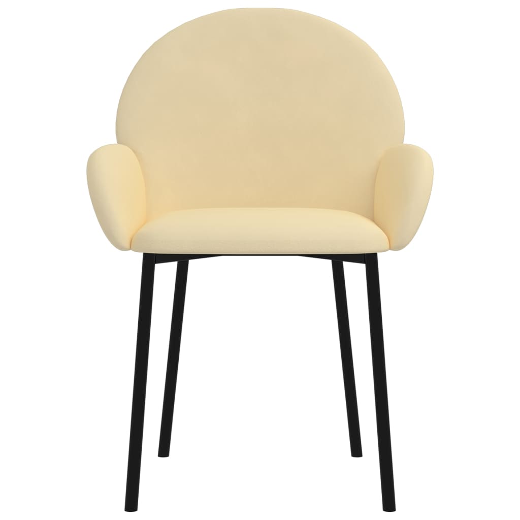 Eetkamerstoelen Fluweel Kleurig crème