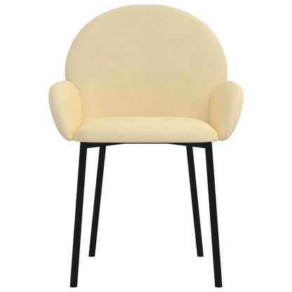 Eetkamerstoelen Fluweel Kleurig crème
