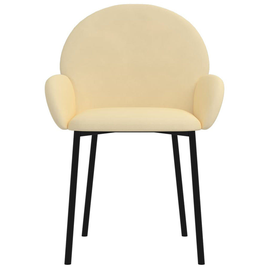 Eetkamerstoelen Fluweel Kleurig crème