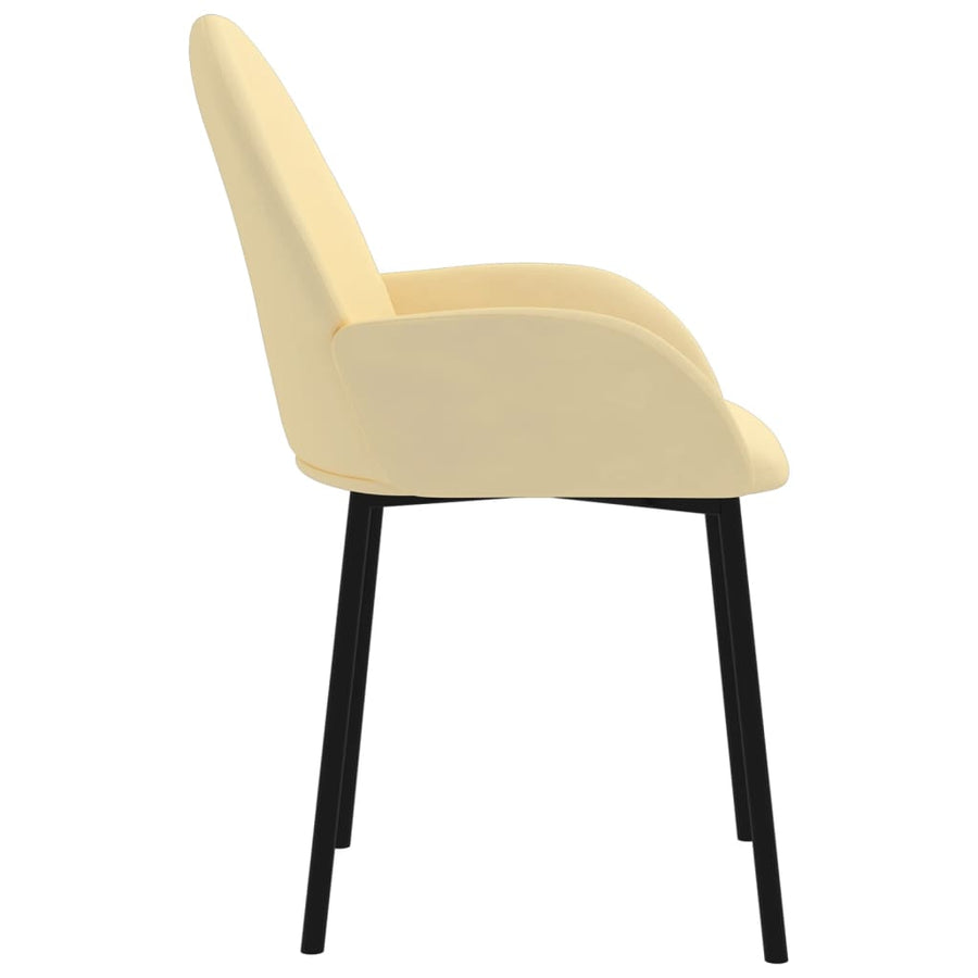 Eetkamerstoelen Fluweel Kleurig crème