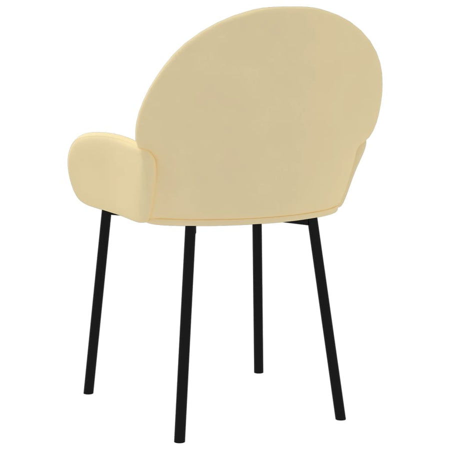 Eetkamerstoelen Fluweel Kleurig crème