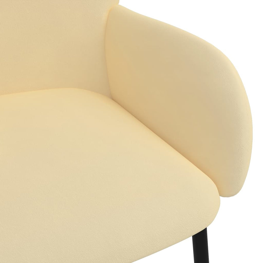 Eetkamerstoelen Fluweel Kleurig crème