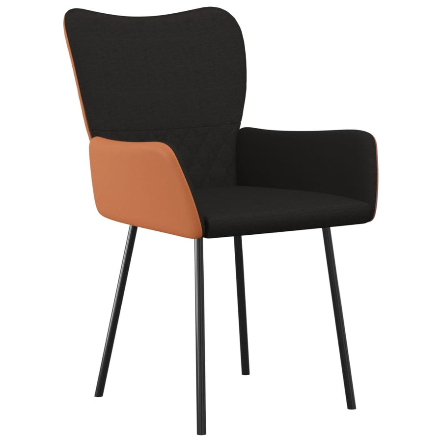 Eetkamerstoelen Stof En Kunstleer Zwart