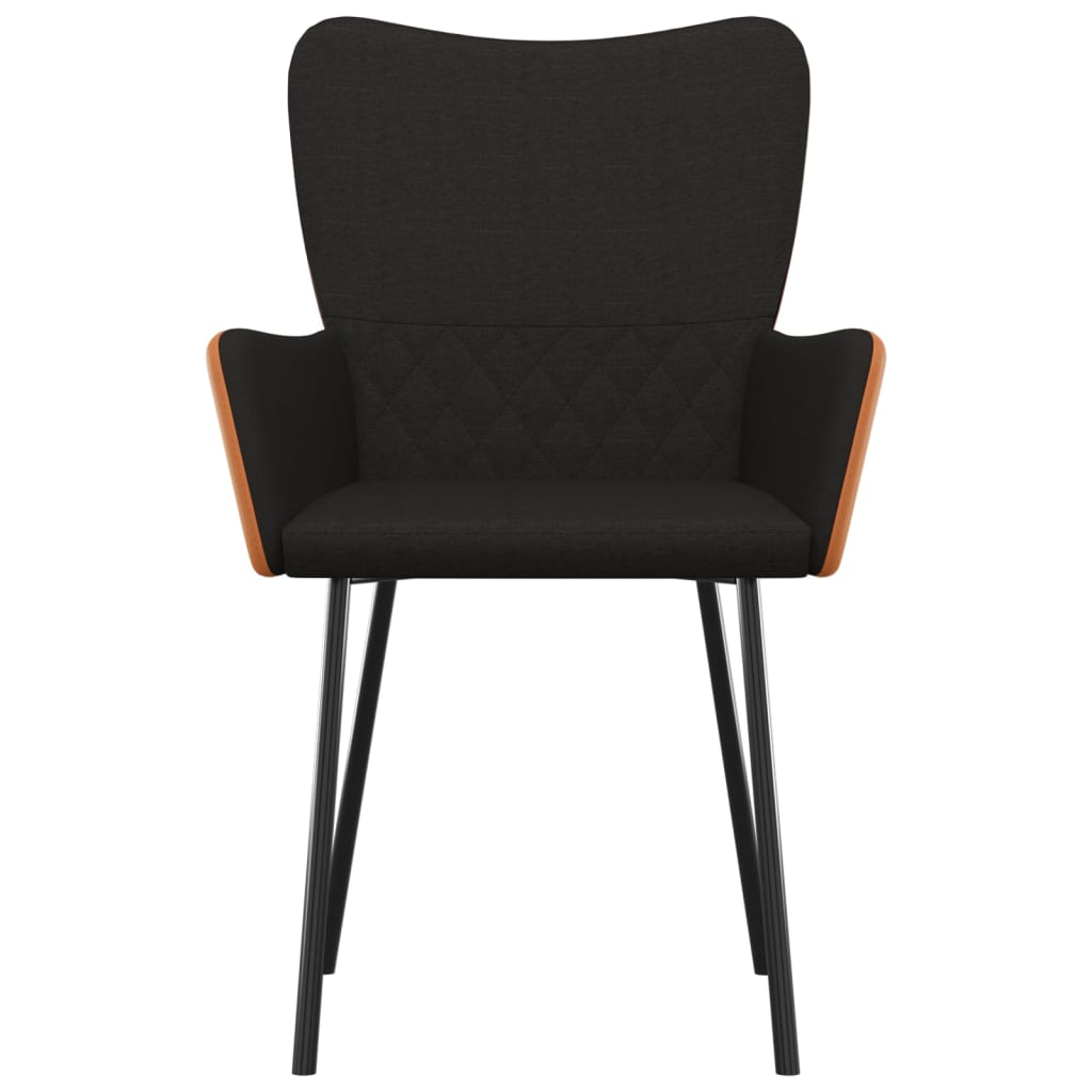 Eetkamerstoelen Stof En Kunstleer Zwart