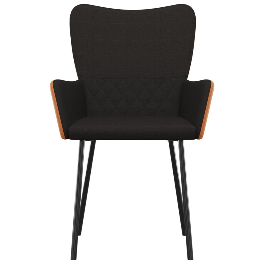 Eetkamerstoelen Stof En Kunstleer Zwart