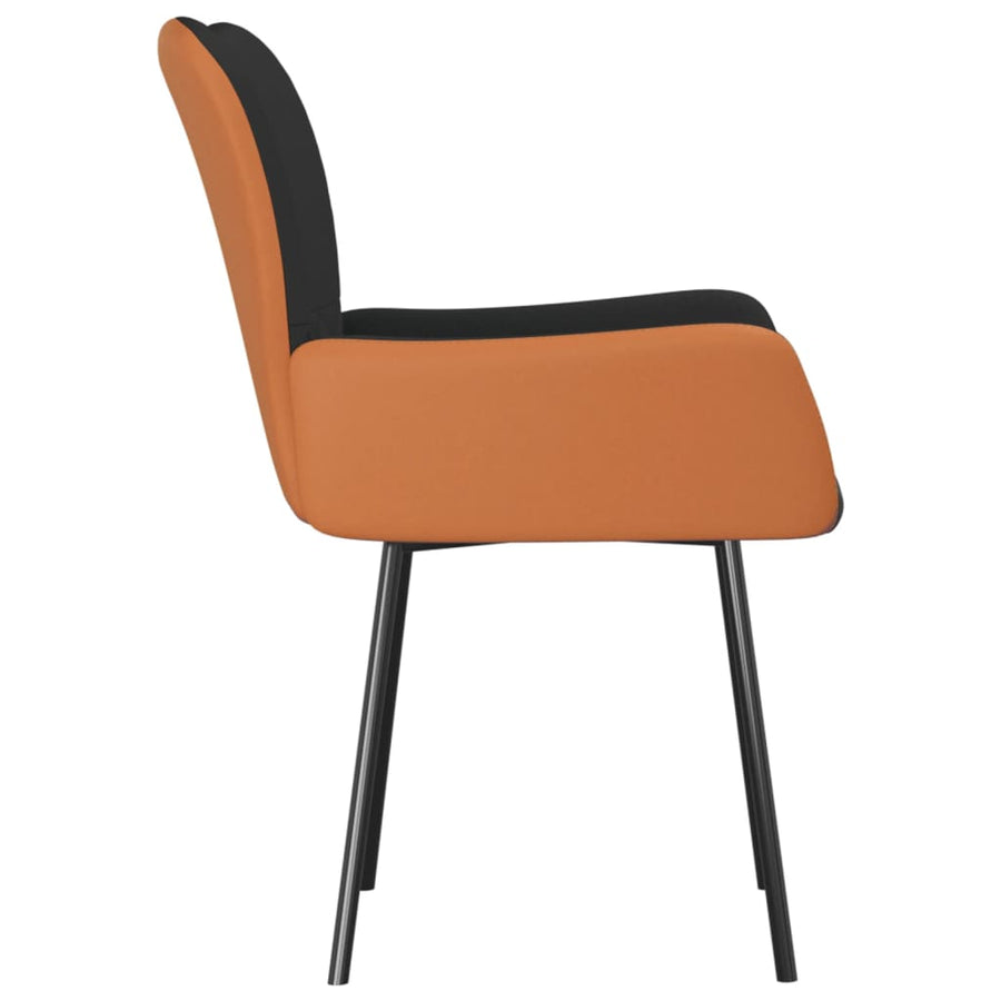 Eetkamerstoelen Stof En Kunstleer Zwart