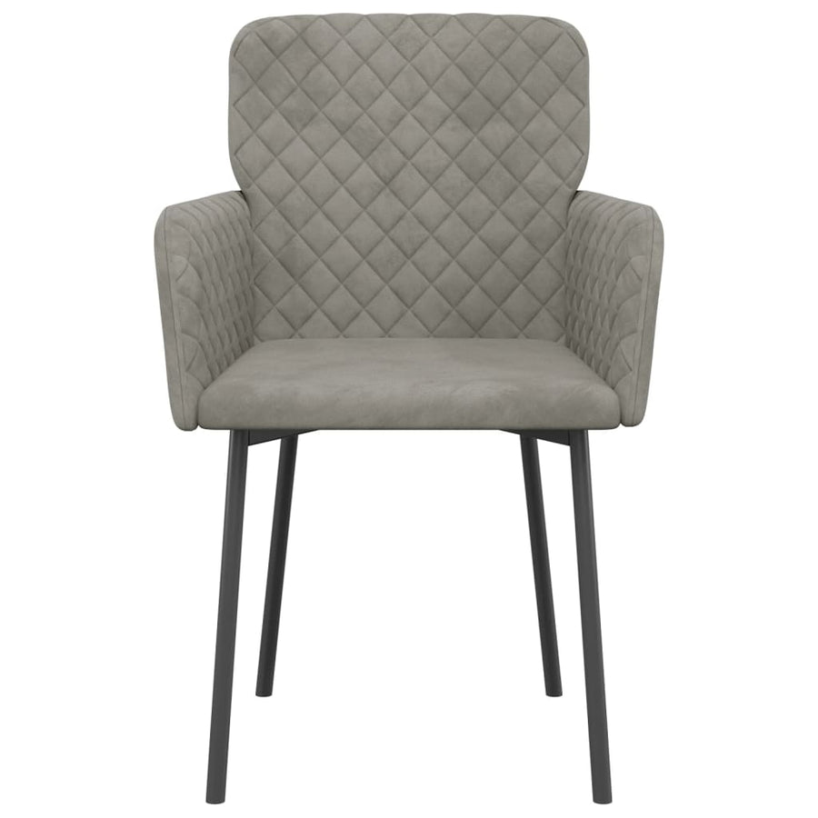 Eetkamerstoelen 2 st fluweel lichtgrijs Lichtgrijs