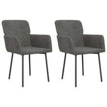 Eetkamerstoelen Fluweel Donkergrijs
