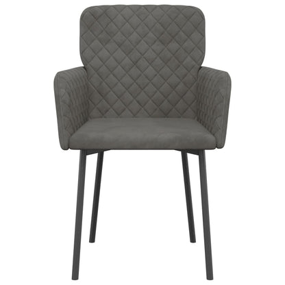 Eetkamerstoelen Fluweel Donkergrijs