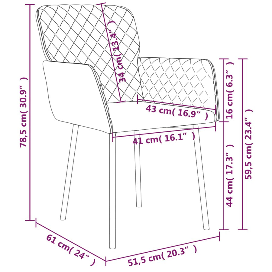 Eetkamerstoelen Fluweel Donkergrijs