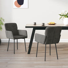 Eetkamerstoelen Fluweel Donkergrijs