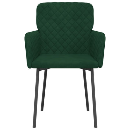 Eetkamerstoelen Fluweel Donkergroen