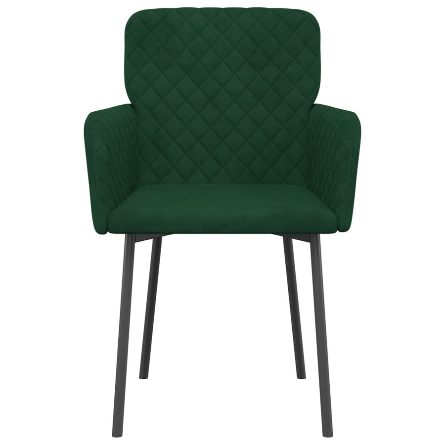 Eetkamerstoelen Fluweel Donkergroen