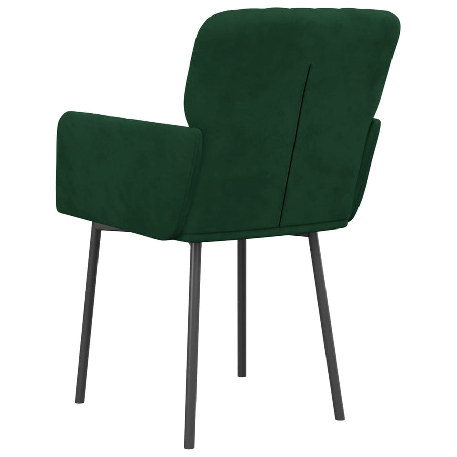 Eetkamerstoelen Fluweel Donkergroen