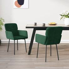 Eetkamerstoelen Fluweel Donkergroen