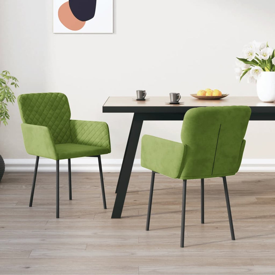 Eetkamerstoelen Fluweel Lichtgroen