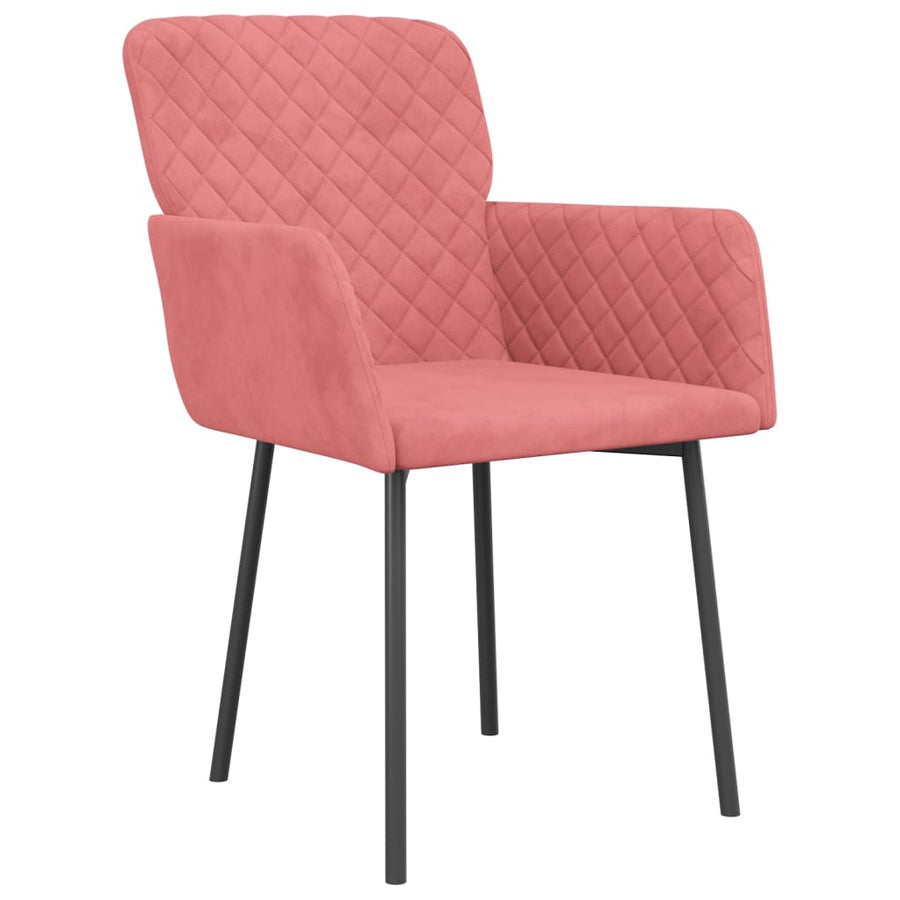 Eetkamerstoelen Fluweel Roze