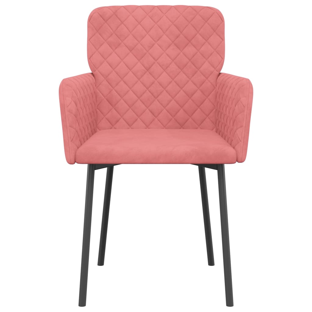 Eetkamerstoelen Fluweel Roze