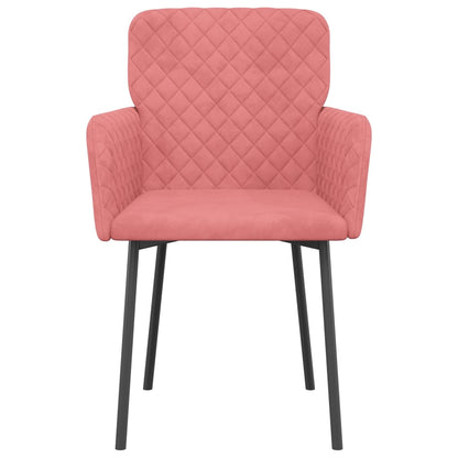 Eetkamerstoelen Fluweel Roze
