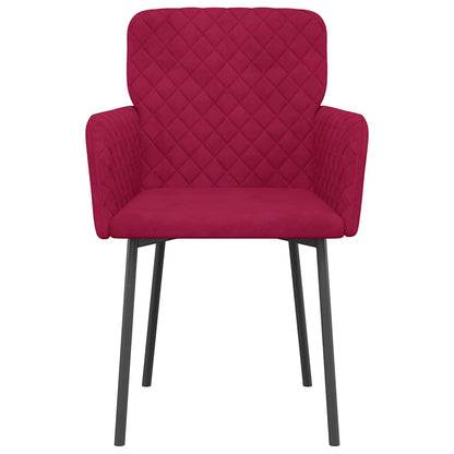 Eetkamerstoelen Fluweel Wijnrood