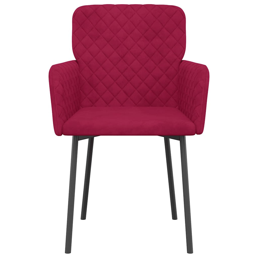 Eetkamerstoelen Fluweel Wijnrood