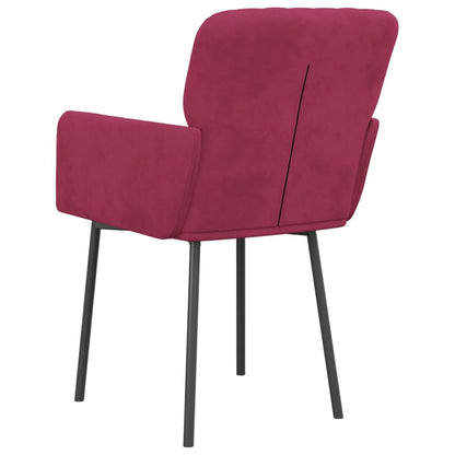 Eetkamerstoelen Fluweel Wijnrood