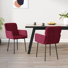 Eetkamerstoelen Fluweel Wijnrood