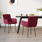 Dining Chairs Velvet Wine Red