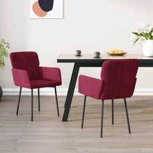 Eetkamerstoelen Fluweel Wijnrood