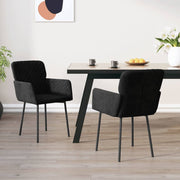 Dining Chairs 2 pcs Velvet Black