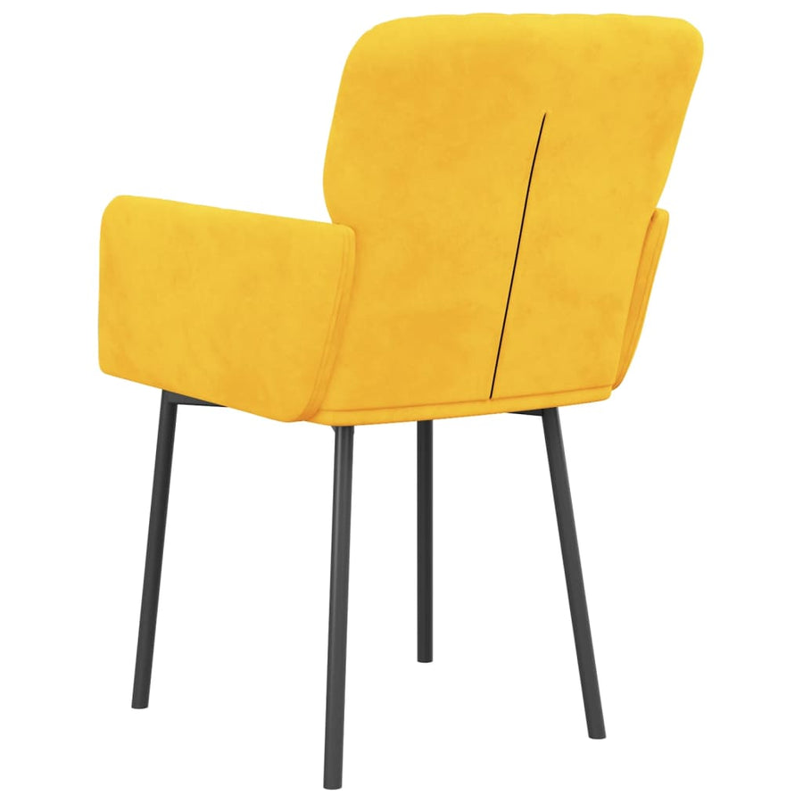 Eetkamerstoelen 2 st fluweel geel Geel