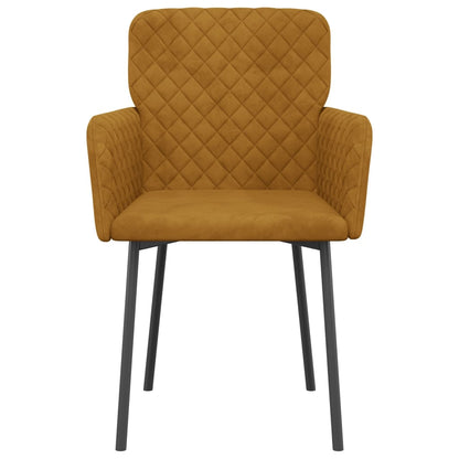 Eetkamerstoelen Fluweel Bruin
