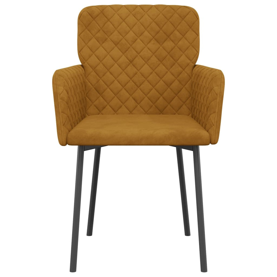Eetkamerstoelen Fluweel Bruin