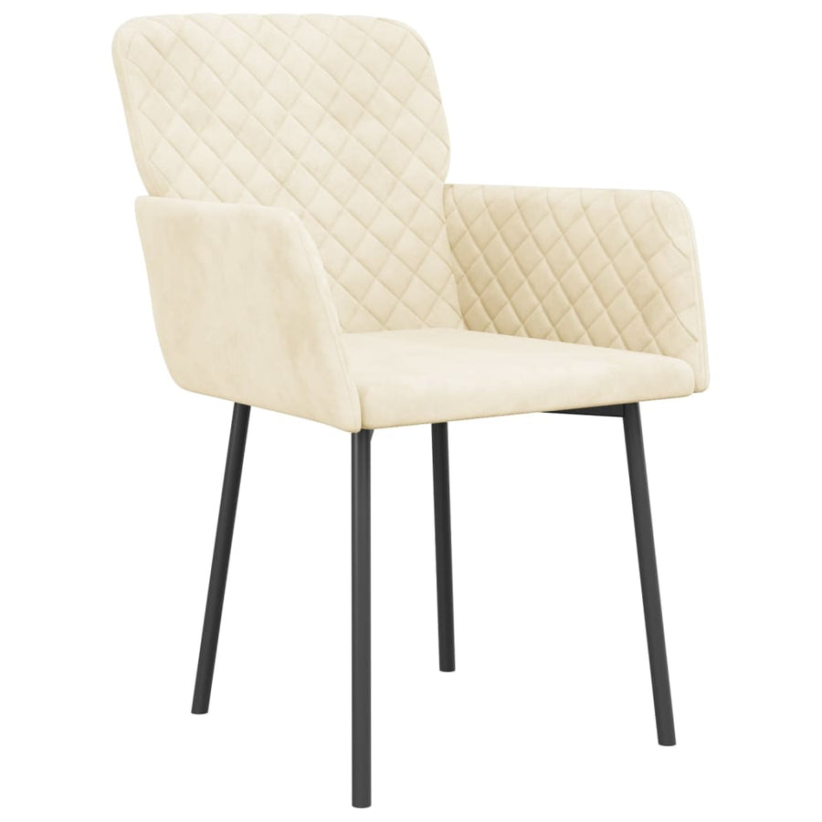 Eetkamerstoelen Fluweel Kleurig Crème