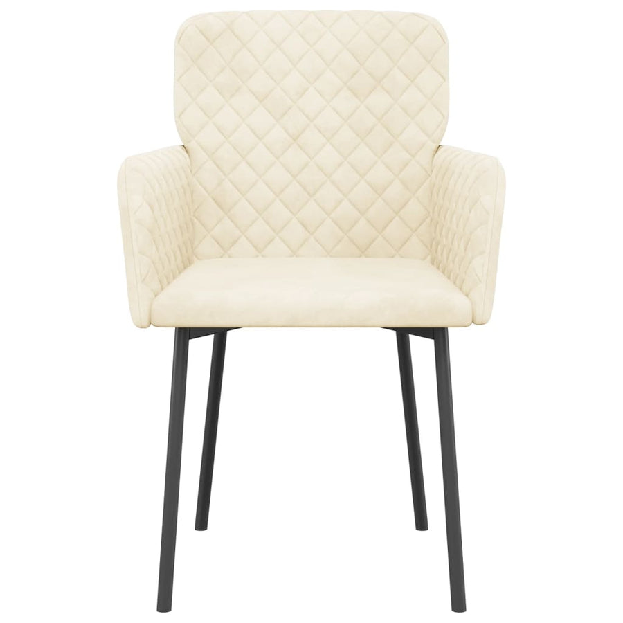 Eetkamerstoelen Fluweel Kleurig Crème