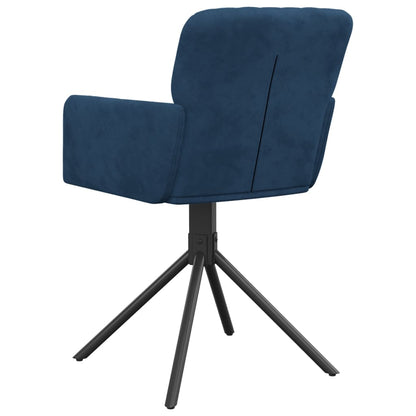 Eetkamerstoelen Draaibaar Fluweel Blauw