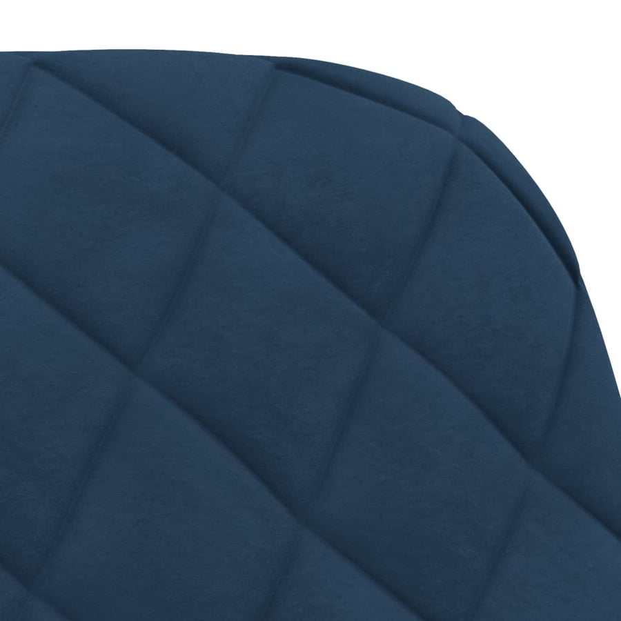 Eetkamerstoelen Draaibaar Fluweel Blauw